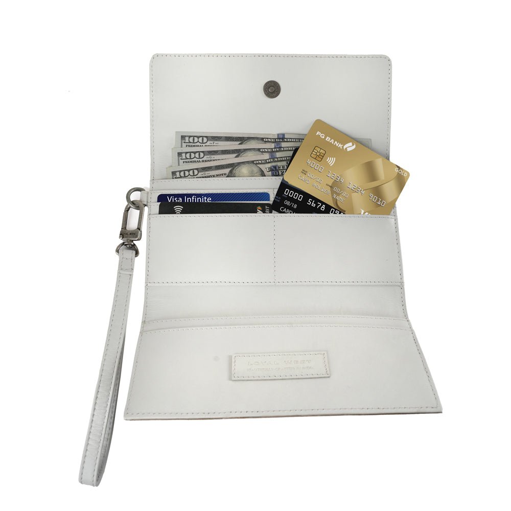 Handtooled Drover Wallet - Ivory Dust - My Store 3