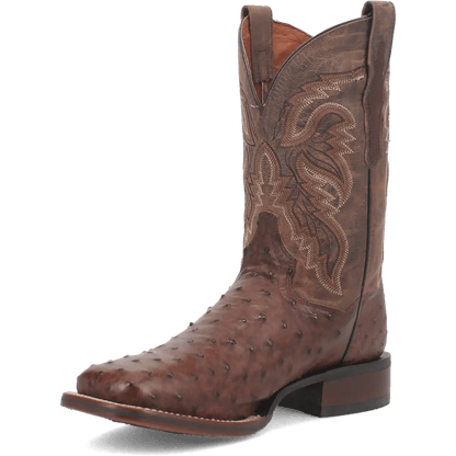 Dan Post Alamosa (Chocolate/Brown) - Men's Ostrich Skin Leather Cowboy Boots - My Store 3