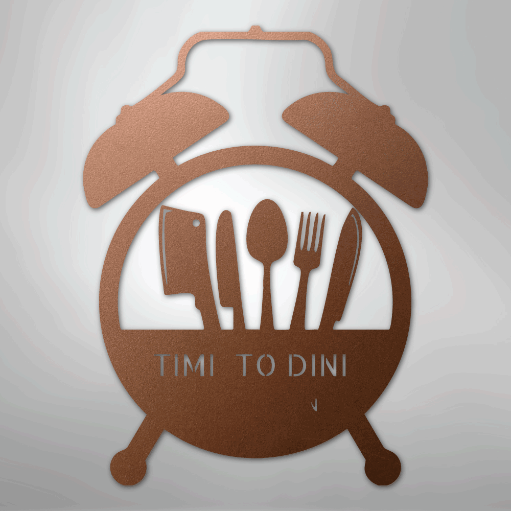 Food Time Monogram - Steel Sign - My Store 3