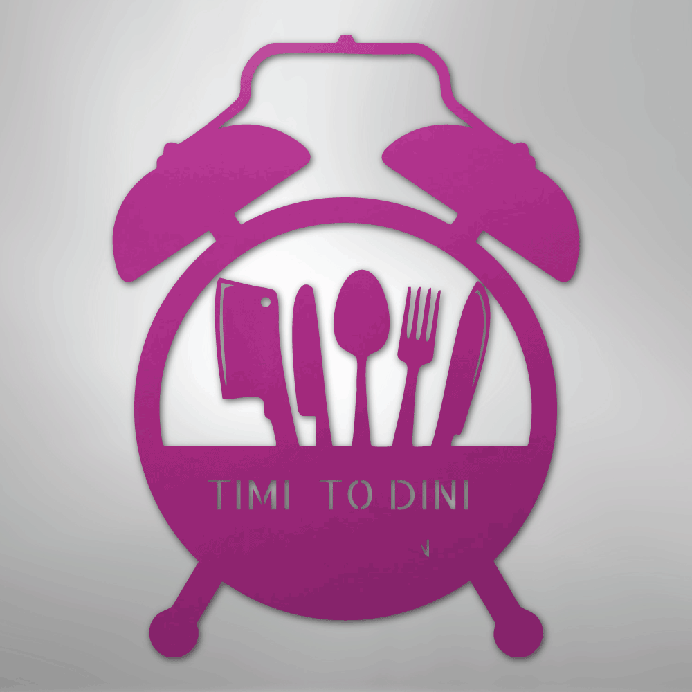 Food Time Monogram - Steel Sign - My Store 3