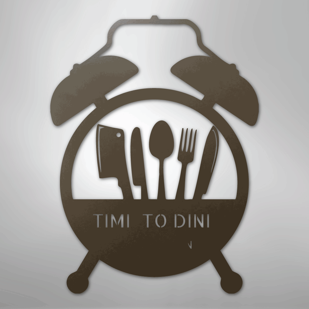 Food Time Monogram - Steel Sign - My Store 3