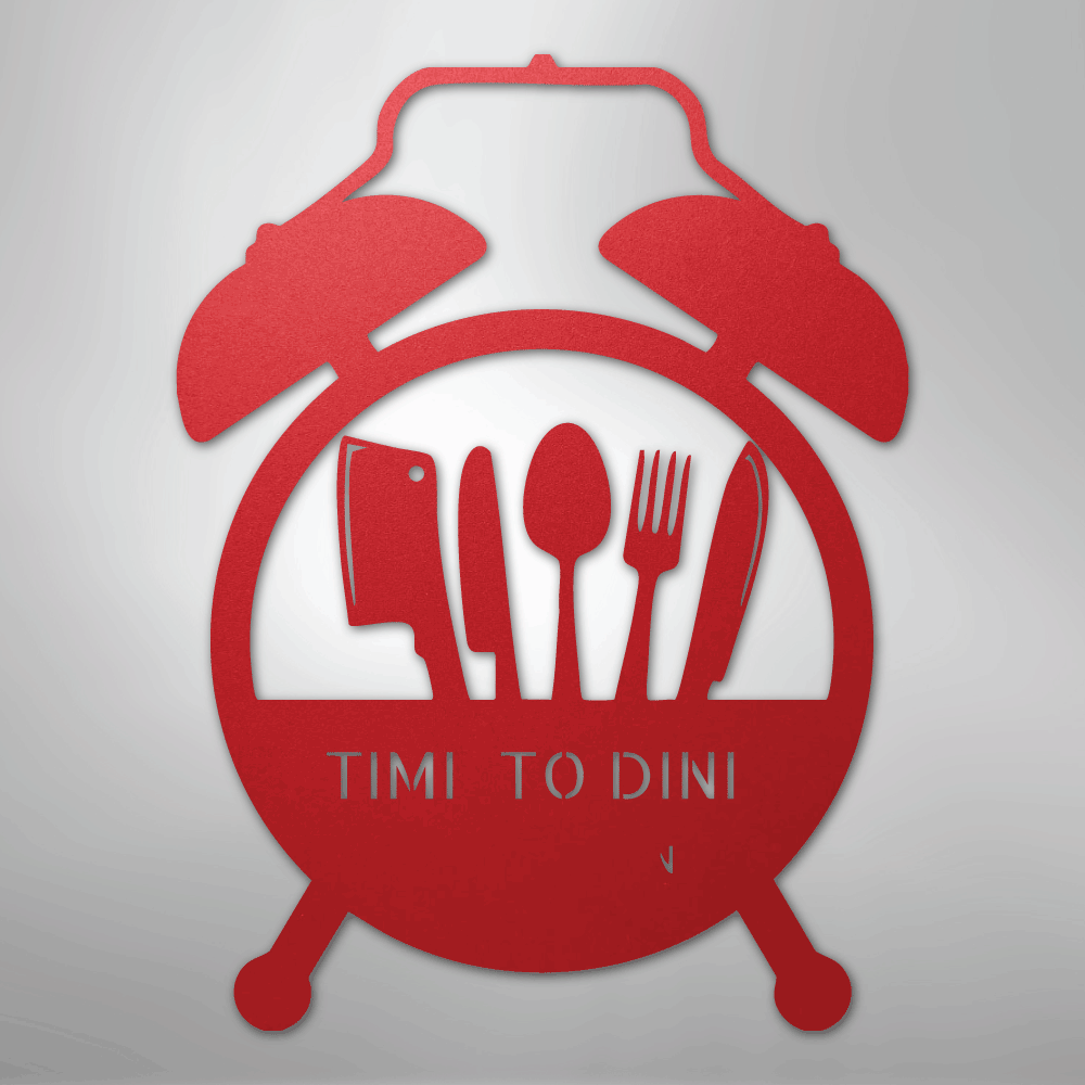 Food Time Monogram - Steel Sign - My Store 3