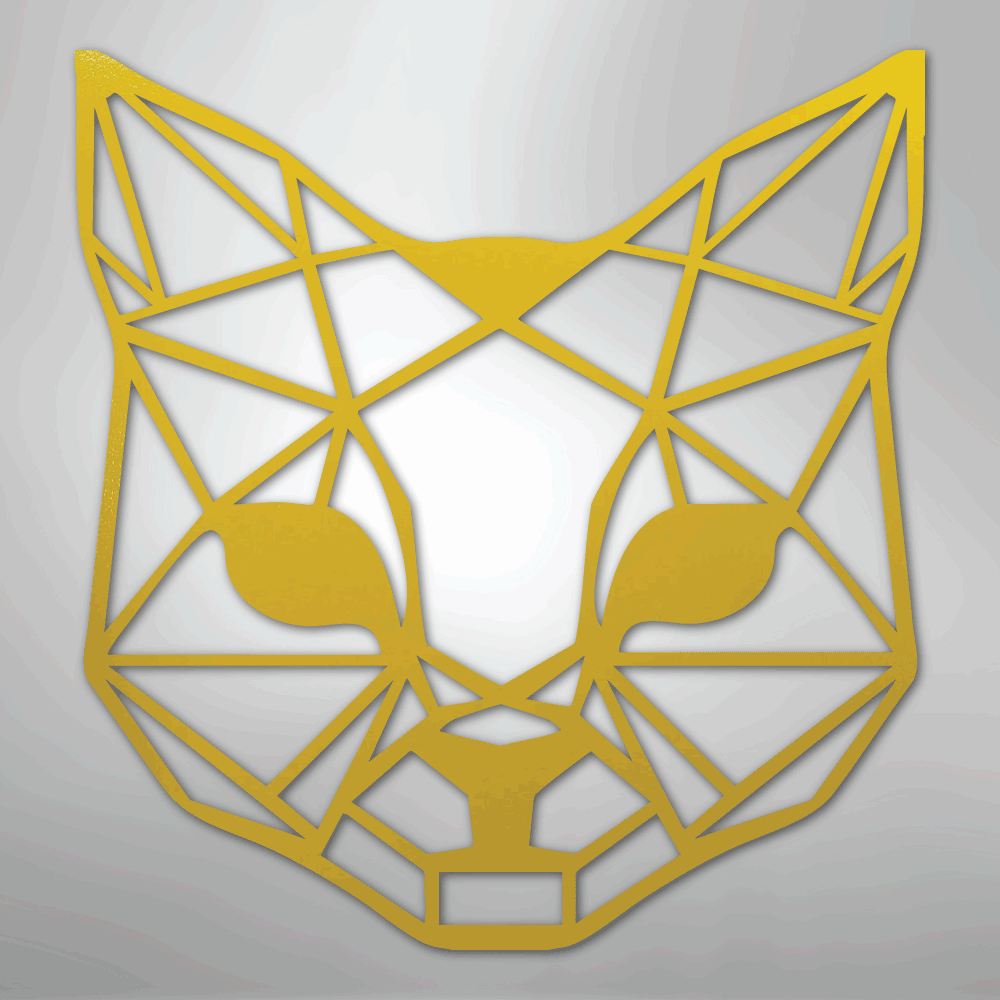 Geometric Cat - Steel Sign - My Store 3