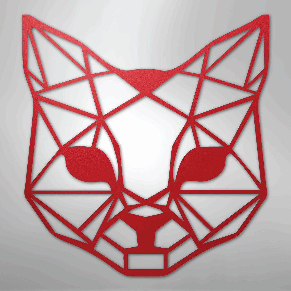 Geometric Cat - Steel Sign - My Store 3