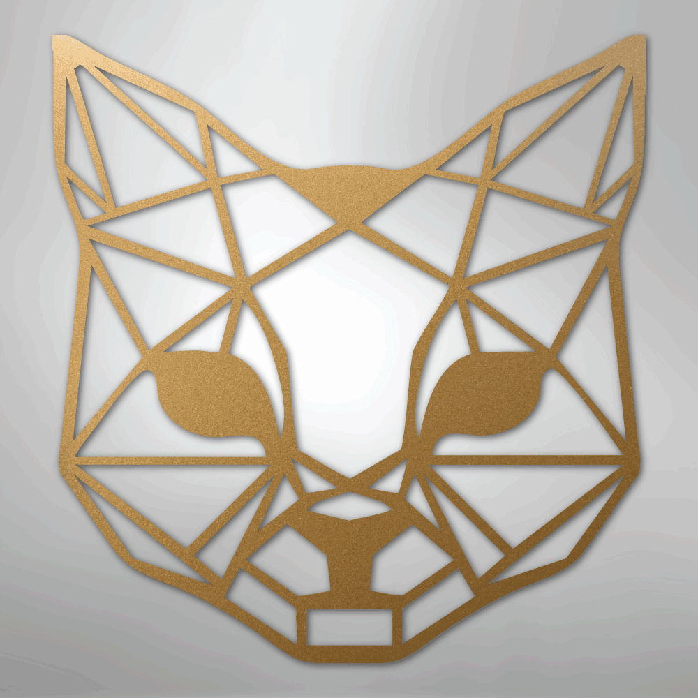 Geometric Cat - Steel Sign - My Store 3