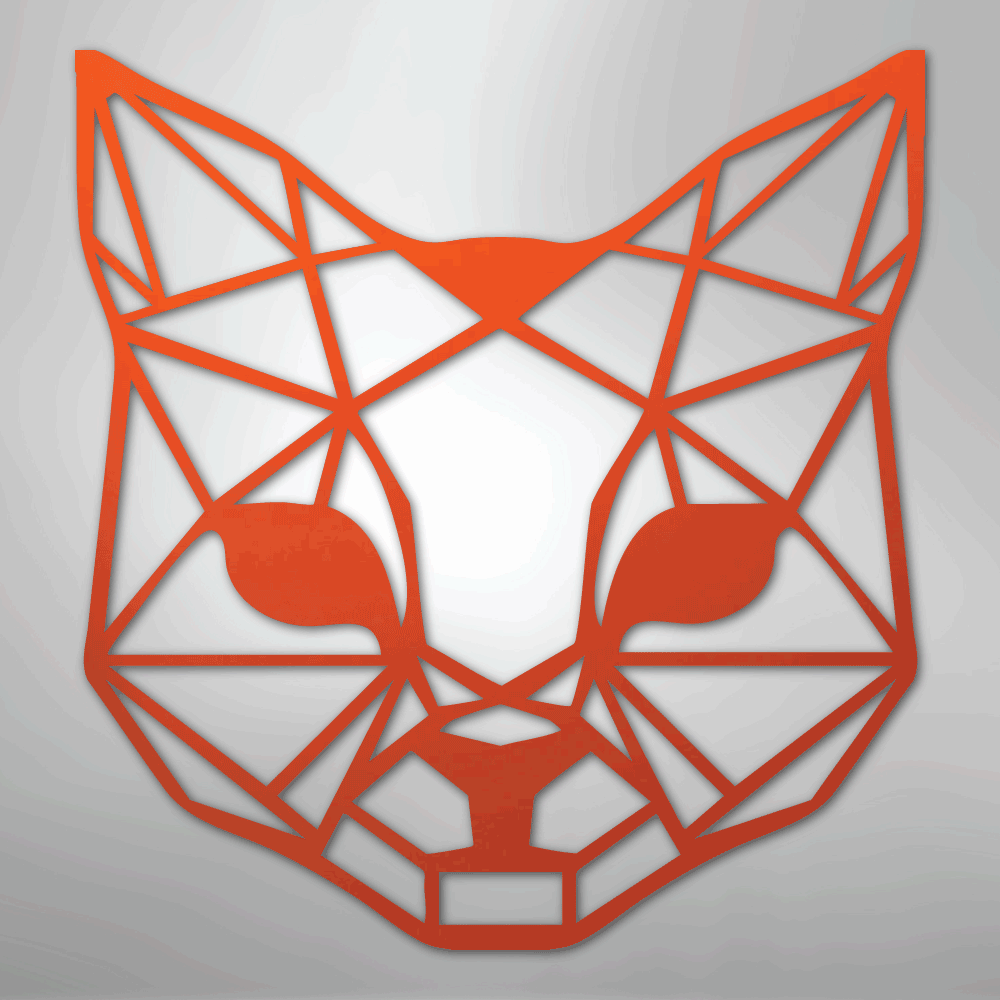 Geometric Cat - Steel Sign - My Store 3