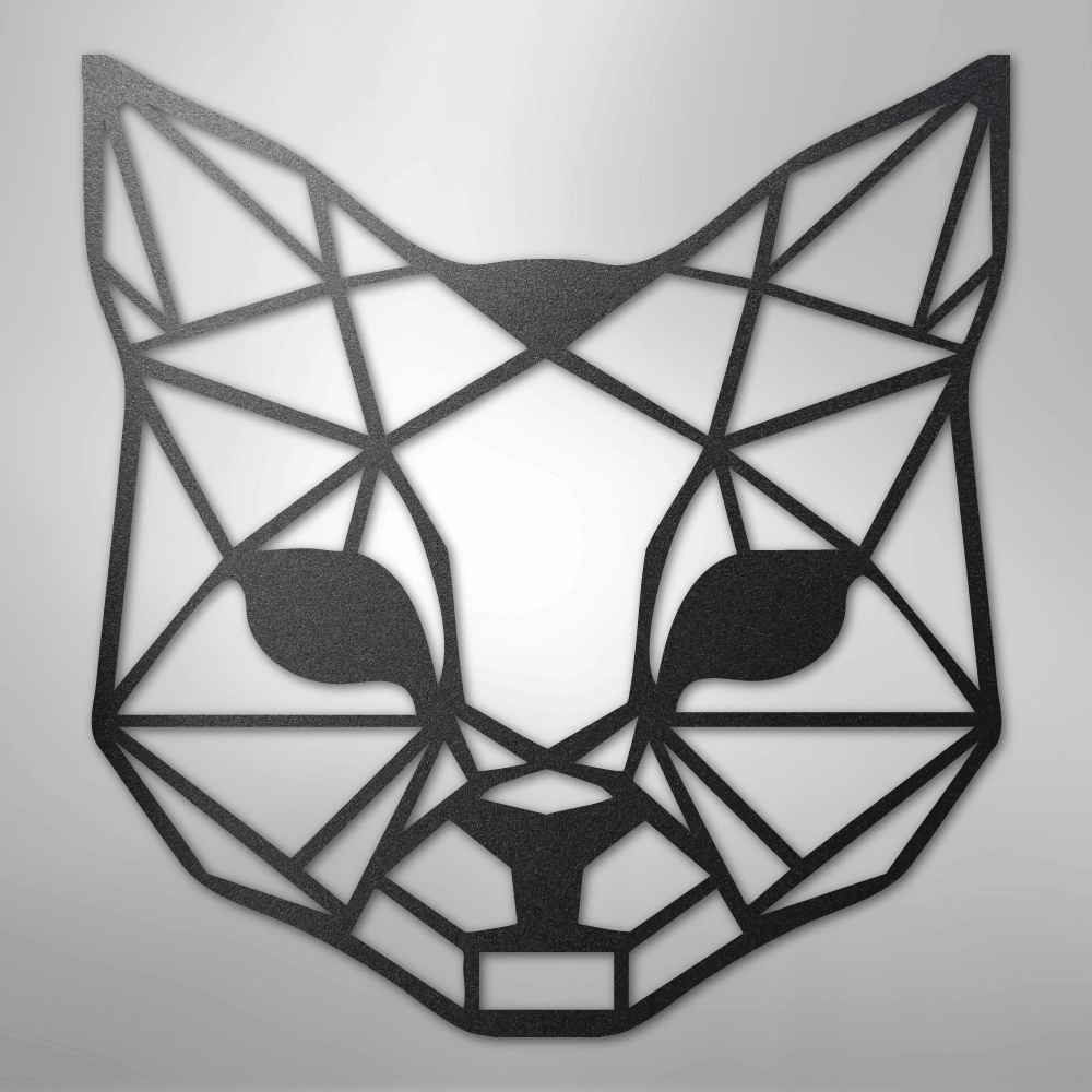 Geometric Cat - Steel Sign - My Store 3
