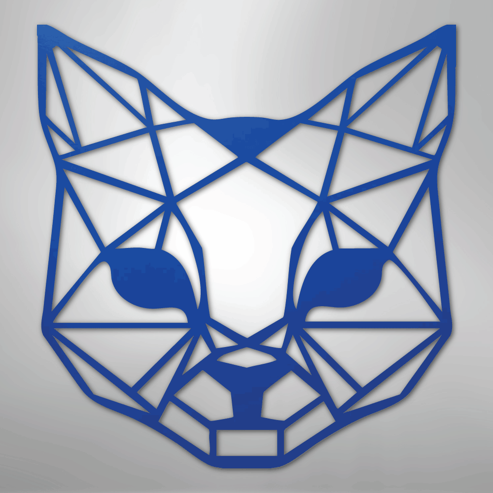 Geometric Cat - Steel Sign - My Store 3