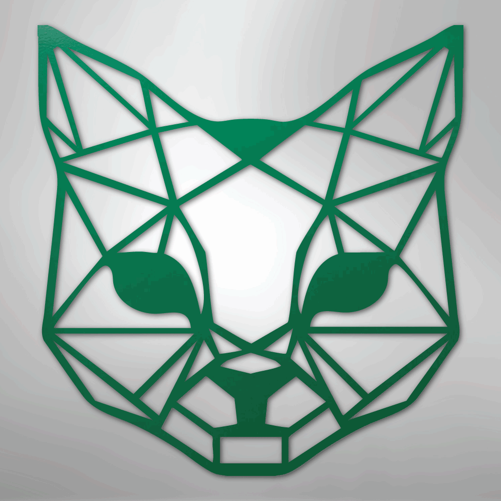 Geometric Cat - Steel Sign - My Store 3