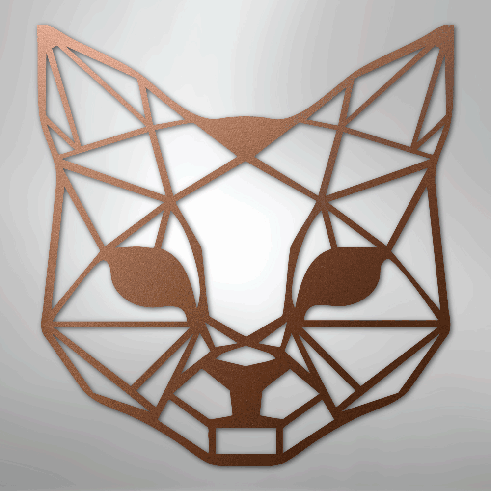 Geometric Cat - Steel Sign - My Store 3