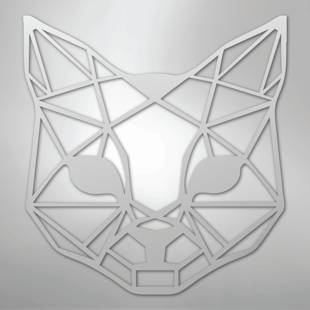 Geometric Cat - Steel Sign - My Store 3