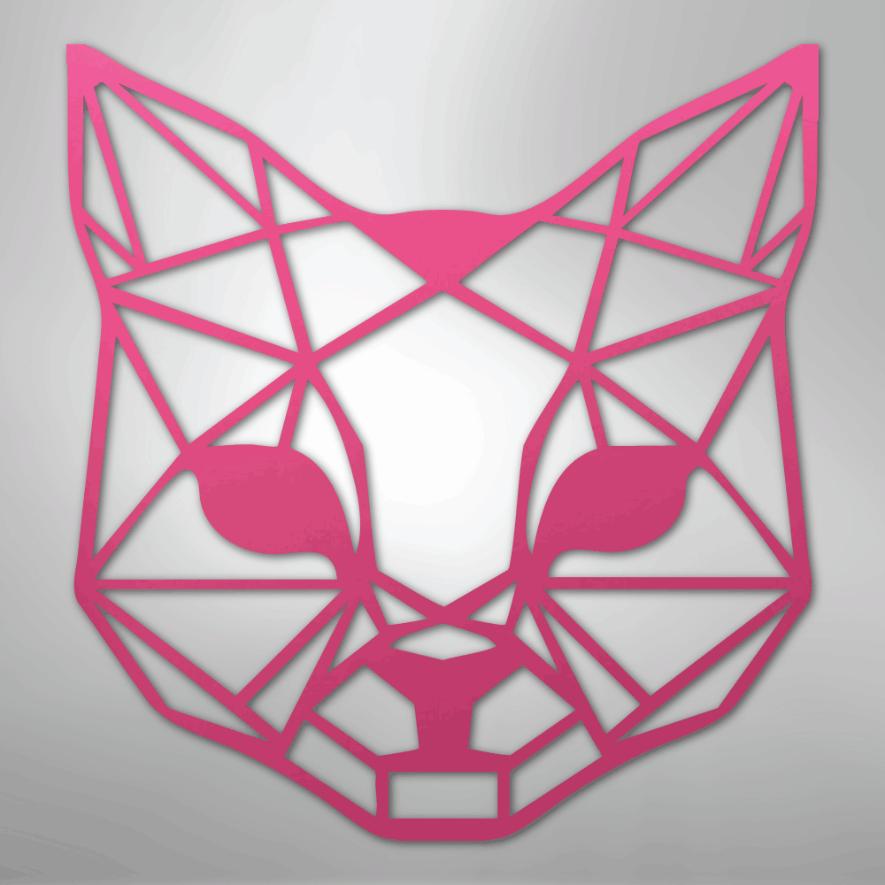 Geometric Cat - Steel Sign - My Store 3