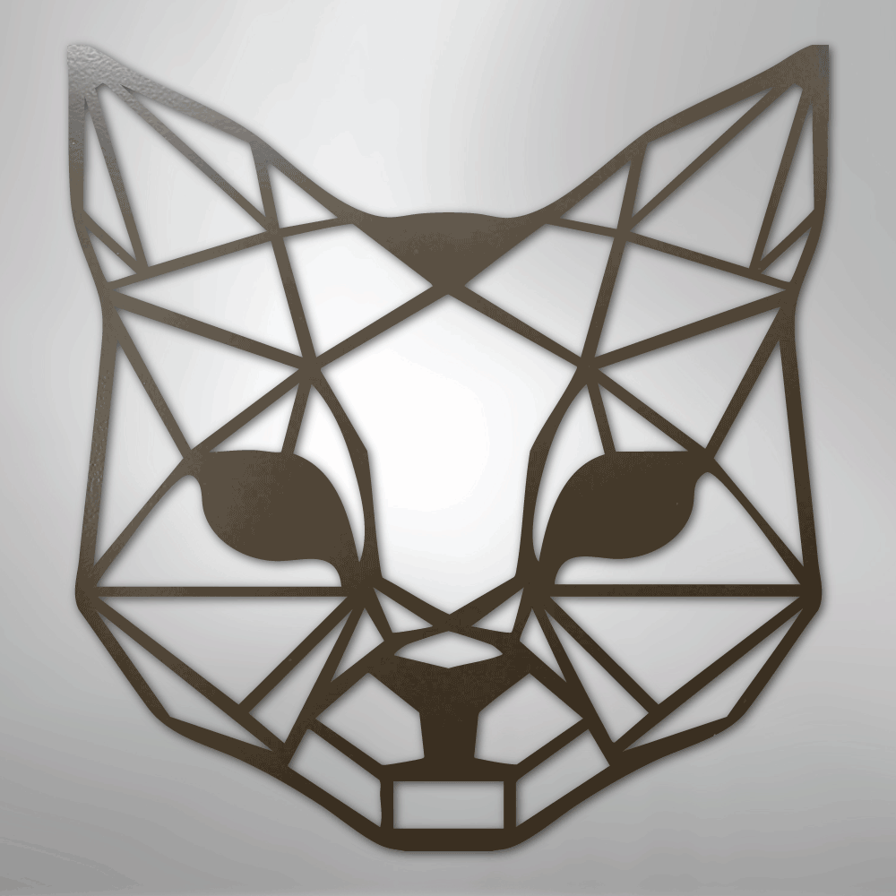 Geometric Cat - Steel Sign - My Store 3