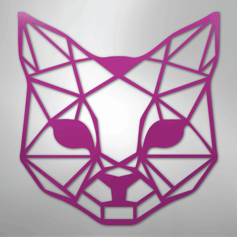 Geometric Cat - Steel Sign - My Store 3