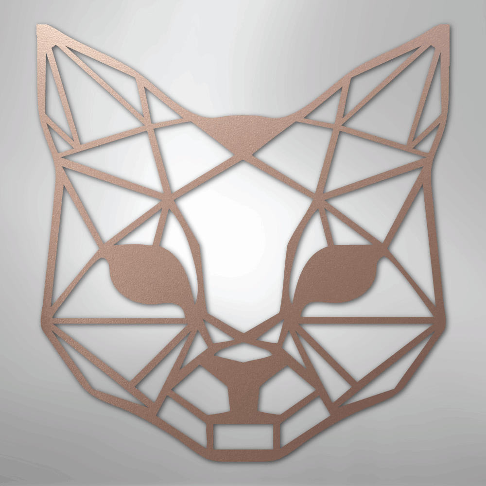 Geometric Cat - Steel Sign - My Store 3