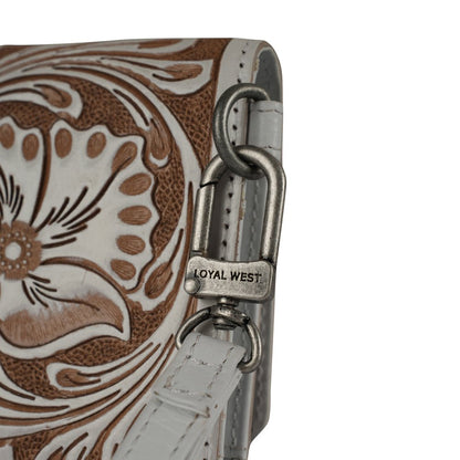 Handtooled Drover Wallet - Ivory Dust - My Store 3