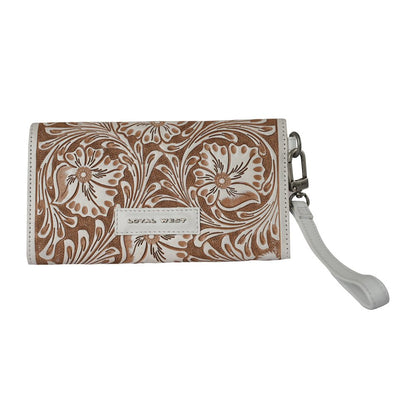 Handtooled Drover Wallet - Ivory Dust - My Store 3