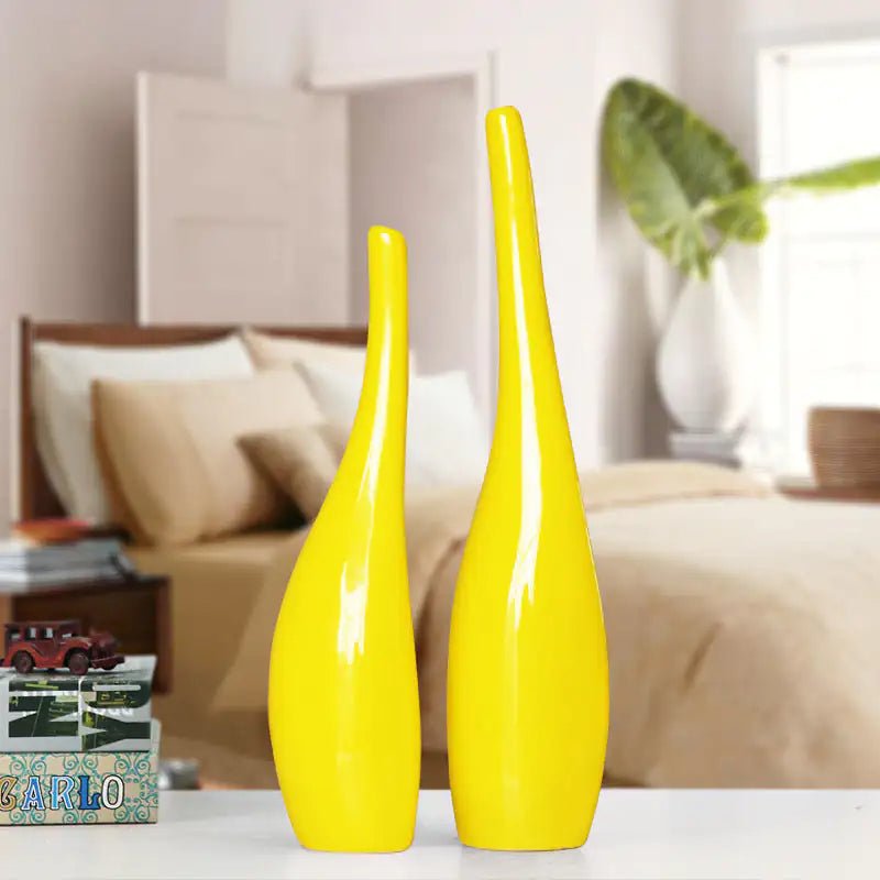 Nordic Gold Plating Ceramic Vases Model Room Home Decor - My Store 3