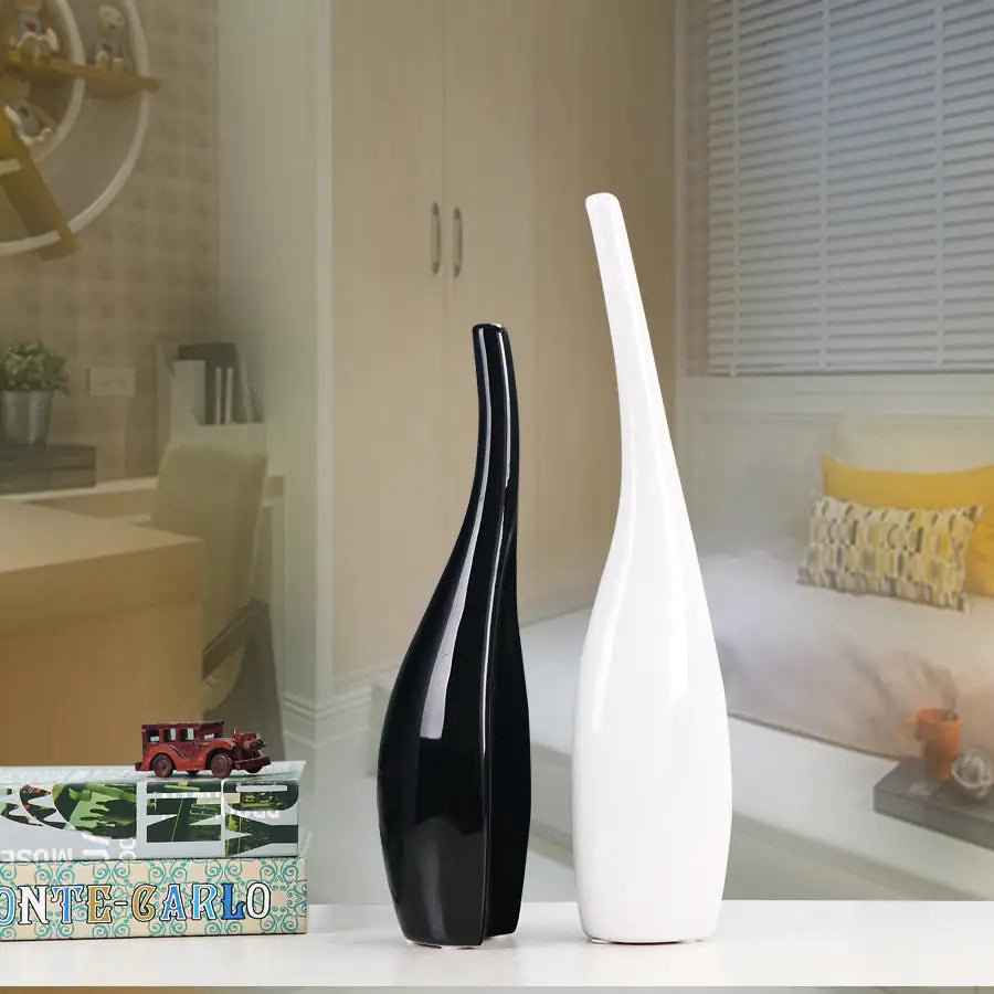 Nordic Gold Plating Ceramic Vases Model Room Home Decor - My Store 3