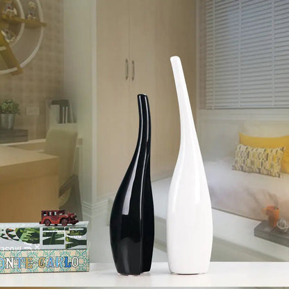 Nordic Gold Plating Ceramic Vases Model Room Home Decor - My Store 3