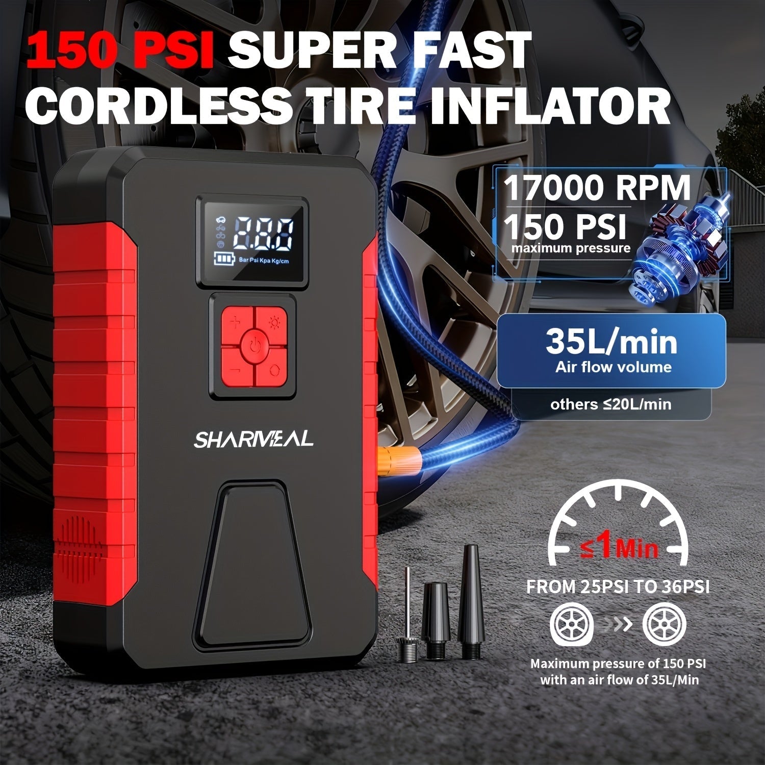 Portable Car Jump Starter with Air Compressor - My Store 3