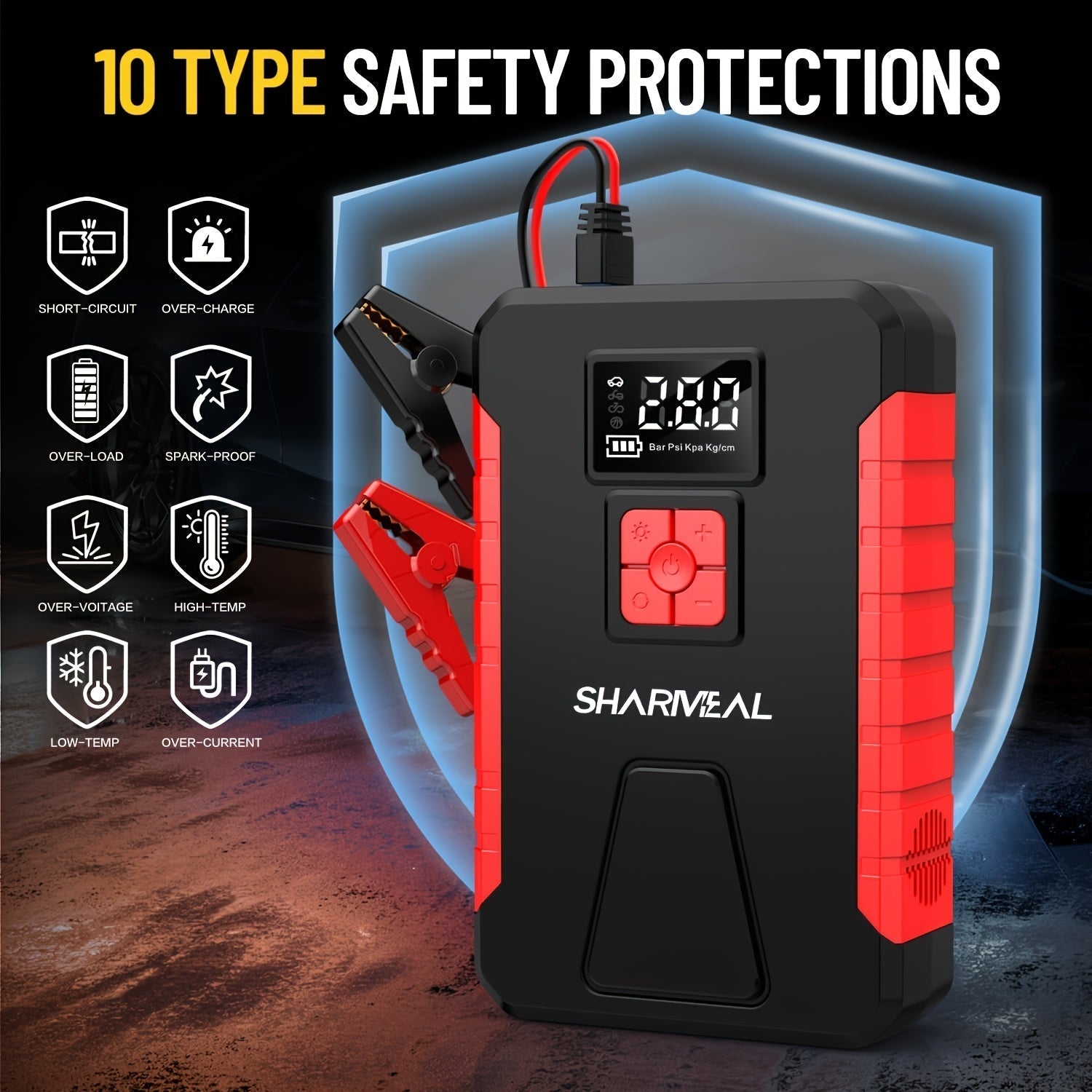 Portable Car Jump Starter with Air Compressor - My Store 3