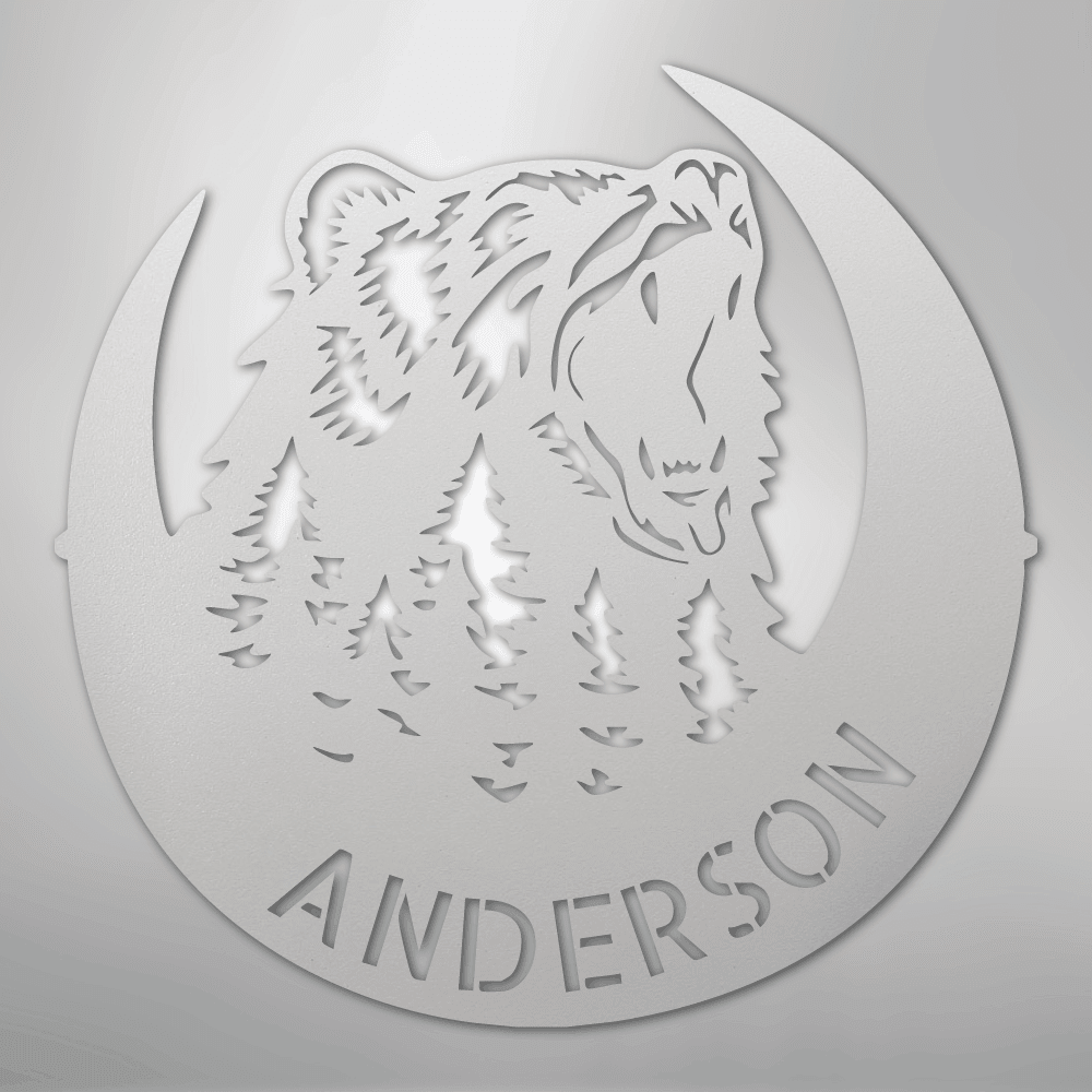 Roaring Bear Monogram - Steel Sign - My Store 3