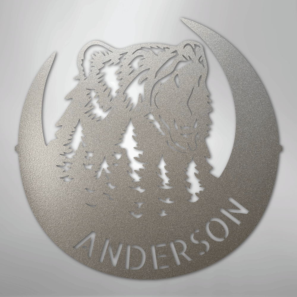 Roaring Bear Monogram - Steel Sign - My Store 3